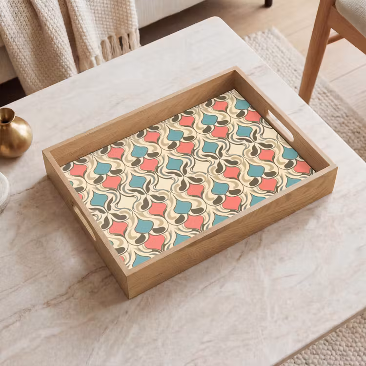 Tablett - Barock - Retro - Farbenfroh — 2