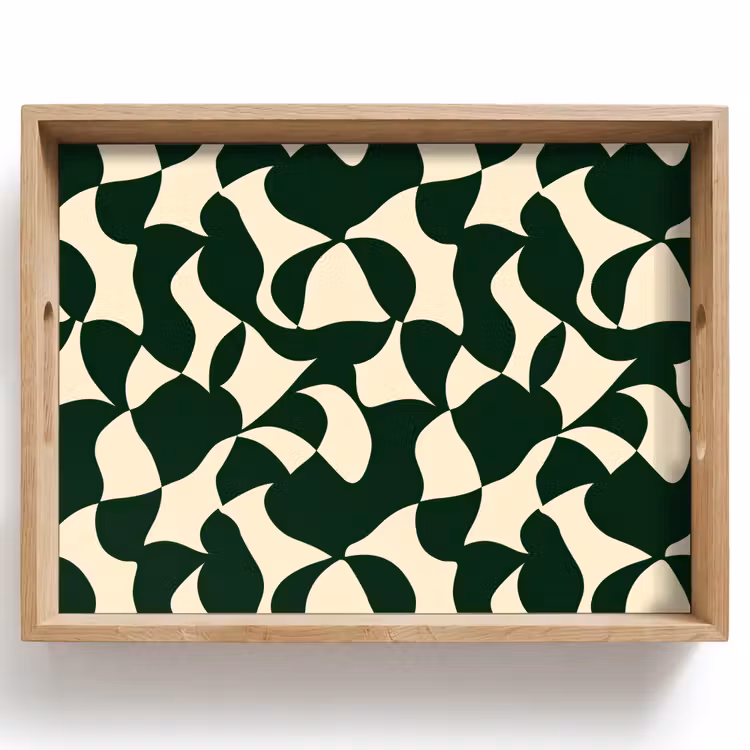 Tablett - Grün - Bio-Oberflächen - Creme — 1