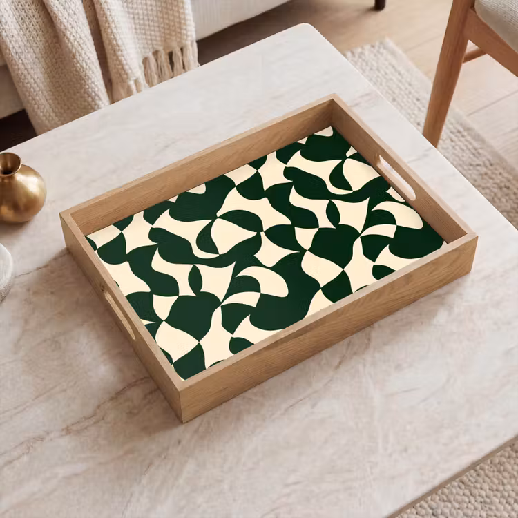 Tablett - Grün - Bio-Oberflächen - Creme — 2