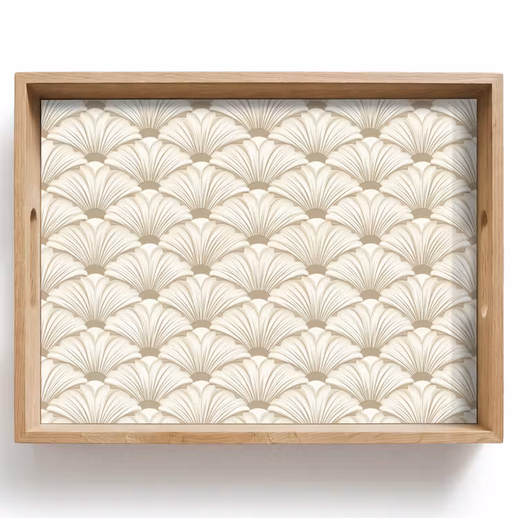 Tablett - Klassisch - Kunst - Beige — 1