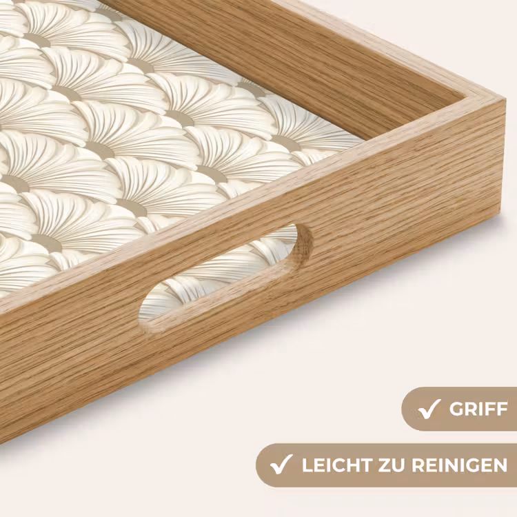 Tablett - Klassisch - Kunst - Beige — 8