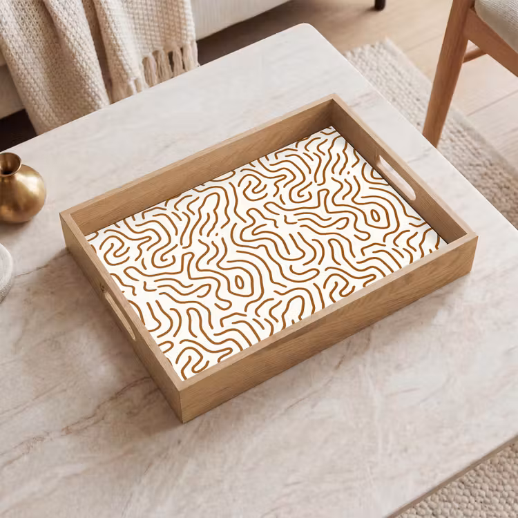 Tablett - Minimalistisch - Muster - Terrakotta — 2
