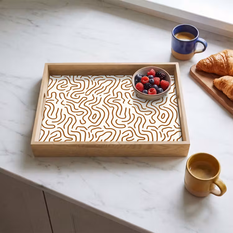 Tablett - Minimalistisch - Muster - Terrakotta — 3