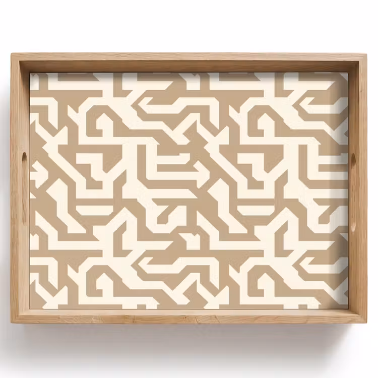Tablett - Modern - Abstrakt - Beige — 1