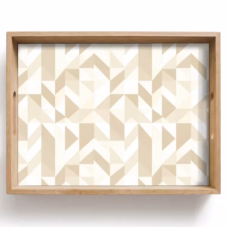 Tablett - Modern - Abstrakt - Beige — 1