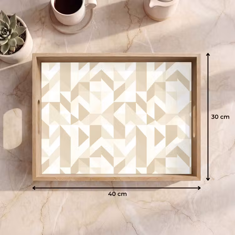 Tablett - Modern - Abstrakt - Beige — 7