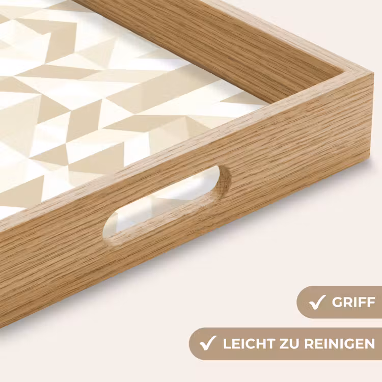 Tablett - Modern - Abstrakt - Beige — 8