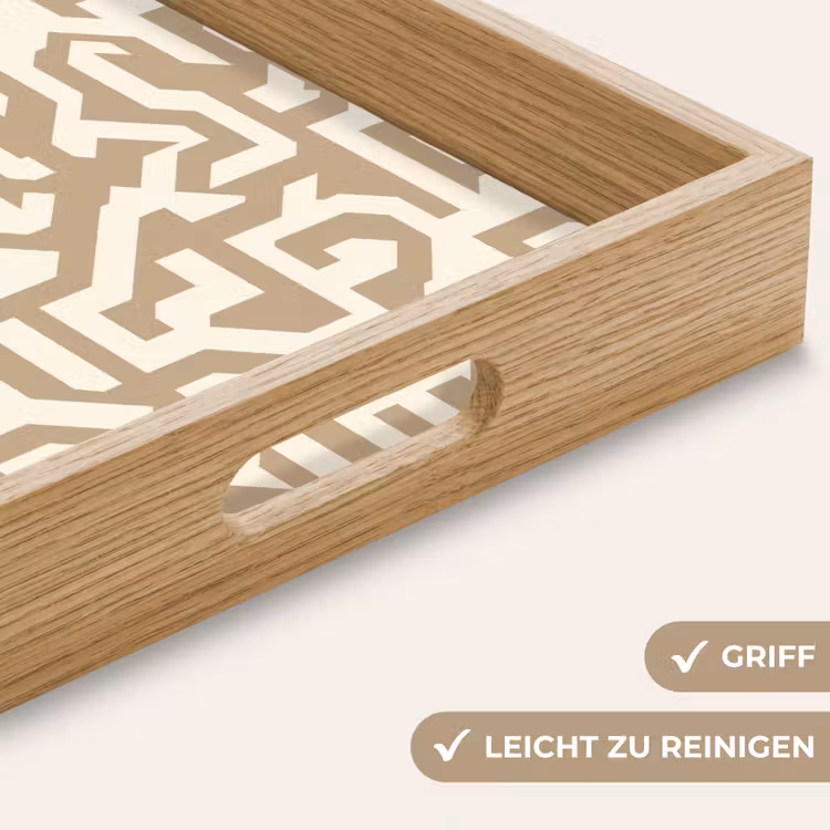 Tablett - Modern - Abstrakt - Beige — 8