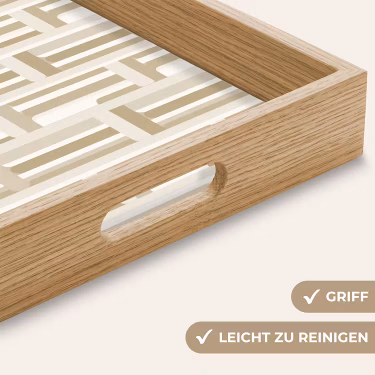 Tablett - Modern - Geometrisch - Beige — 8