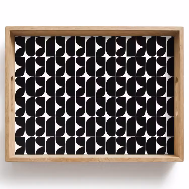 Tablett - Modern - Geometrisch - Schwarz — 1