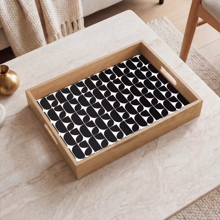 Tablett - Modern - Geometrisch - Schwarz — 2