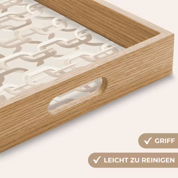 Tablett - Motiv - Abstrakt - Beige — 8