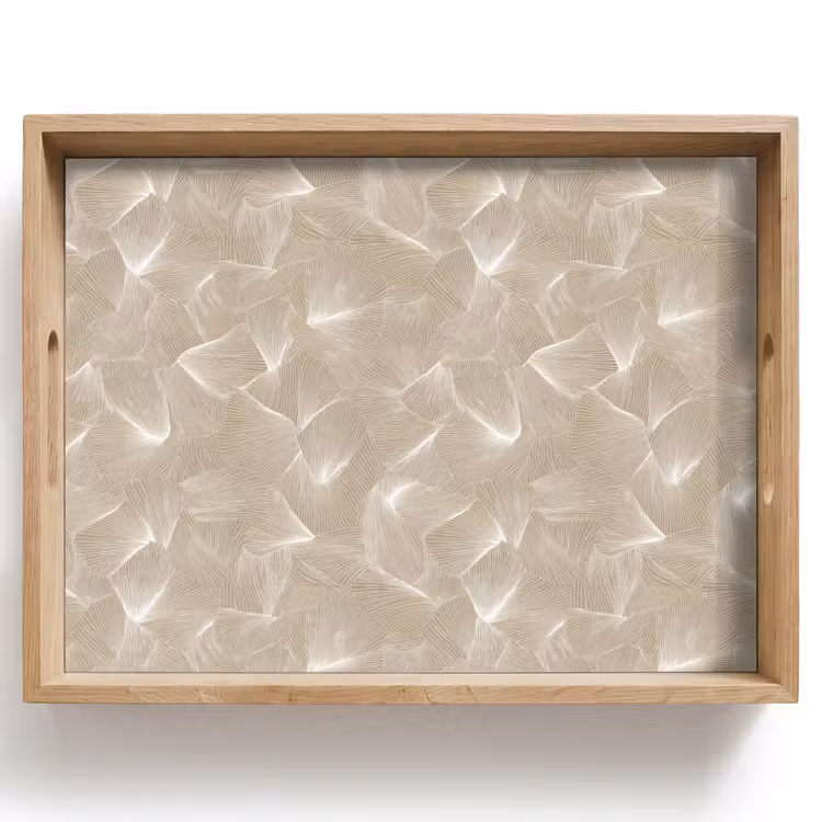 Tablett - Organisch - Textur - Beige — 1