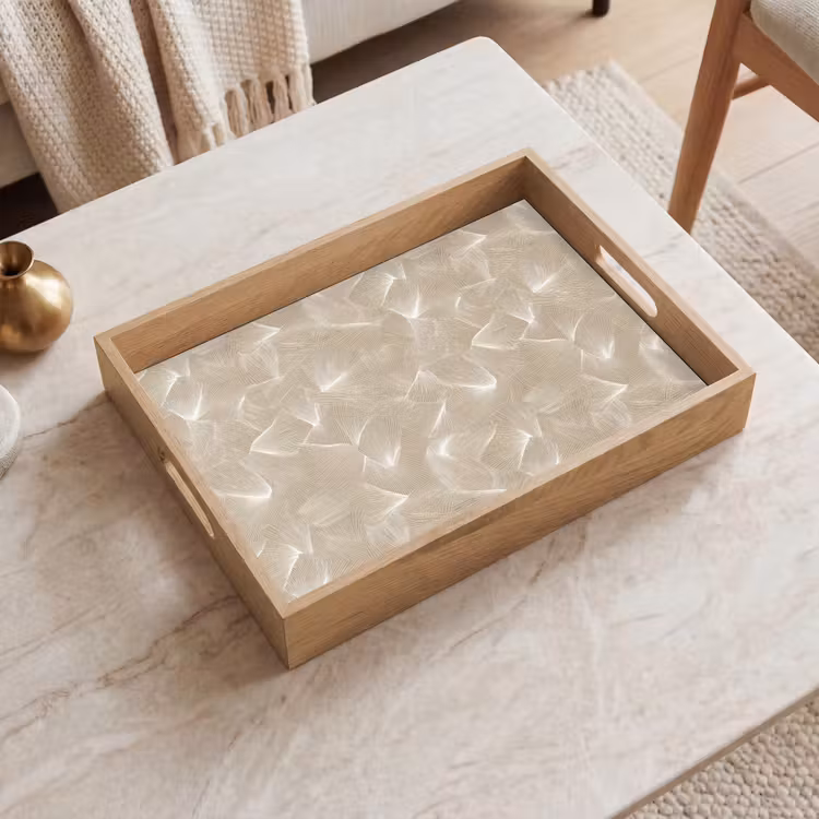Tablett - Organisch - Textur - Beige — 2