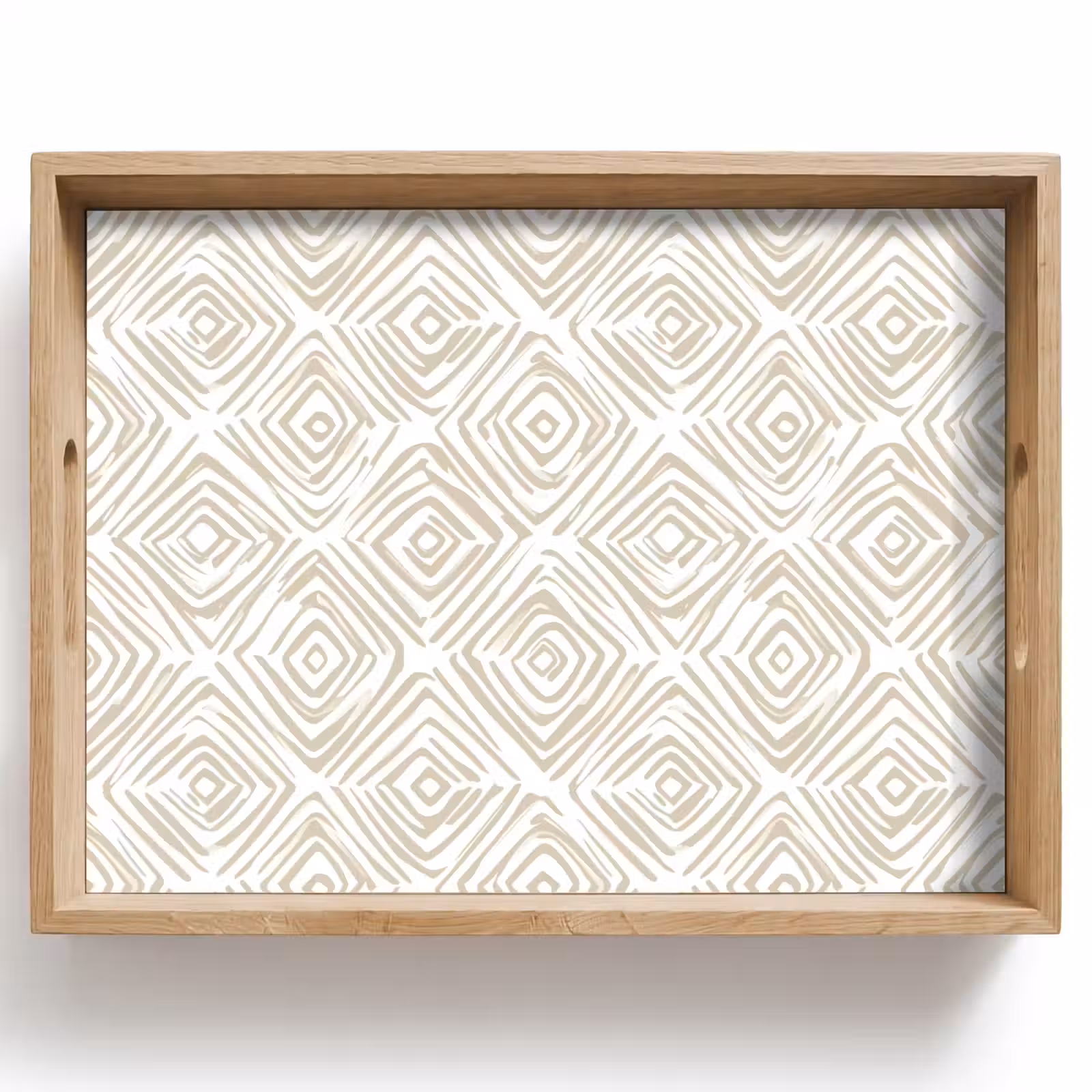 Tablett - Abstrakt - Kariert - Beige — 1