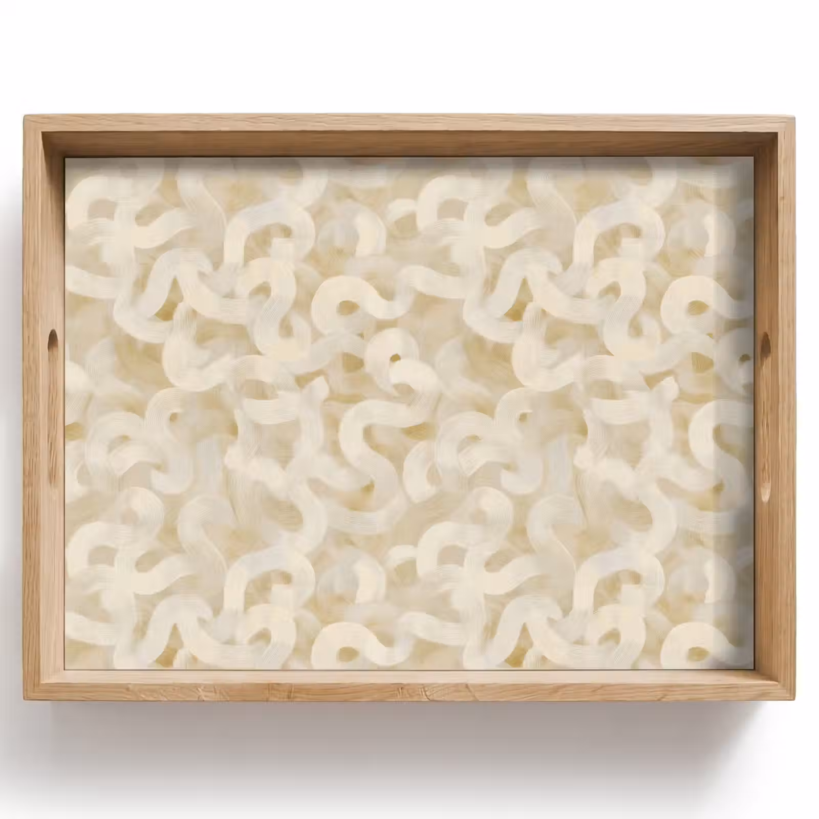 Tablett - Abstrakt - Linien - Beige — 1