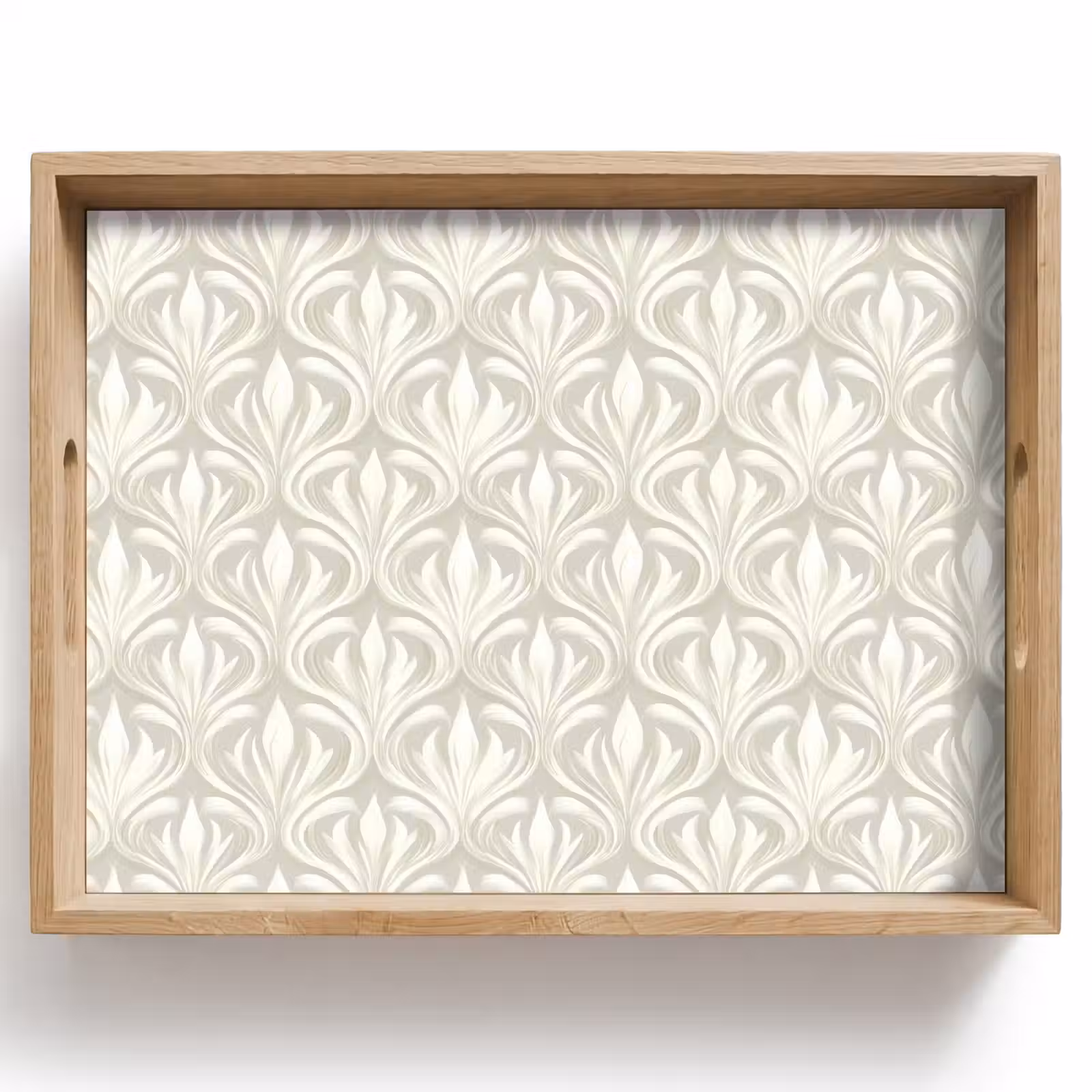 Tablett - Barock - Muster - Beige — 1
