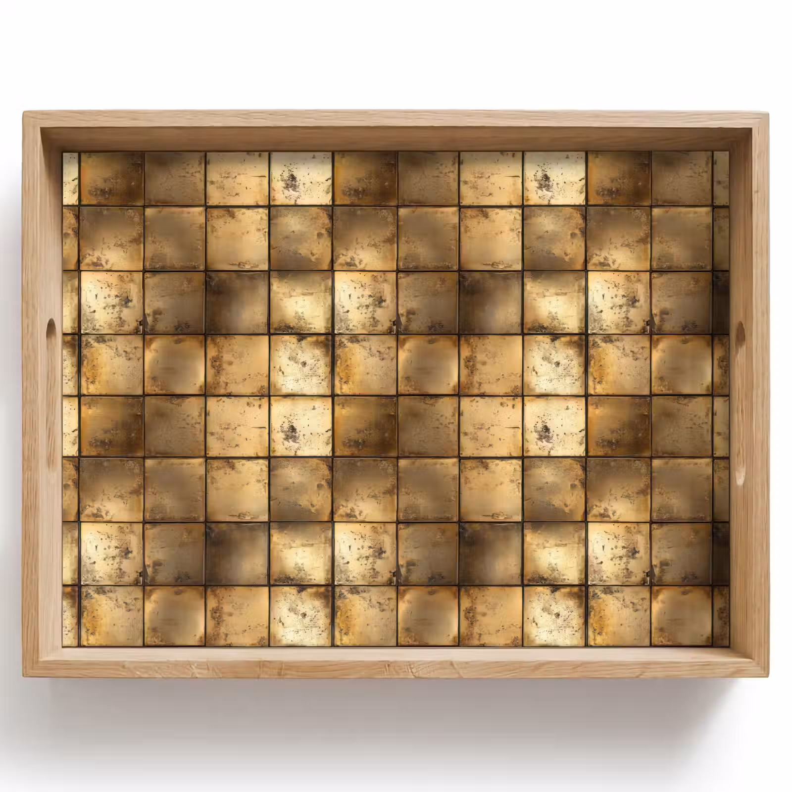 Tablett - Geometrisch - Kacheln - Gold — 1