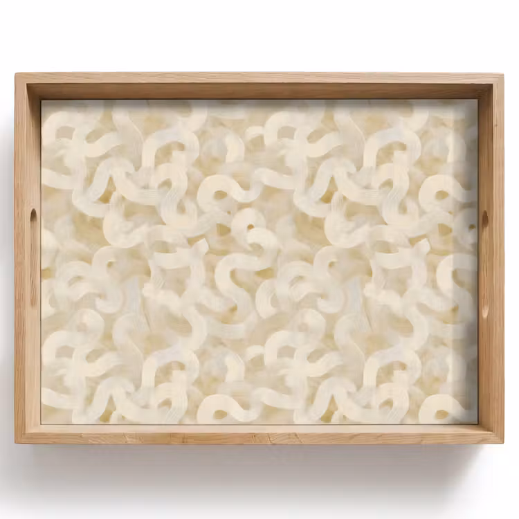 Tablett - Abstrakt - Linien - Beige — 1