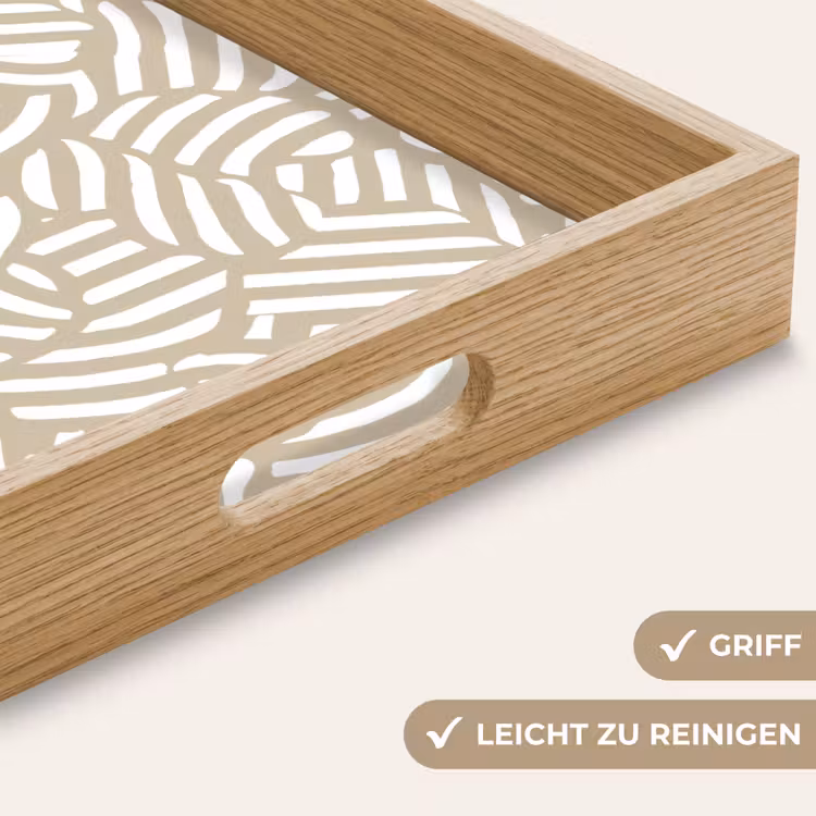 Tablett - Abstrakt - Modern - Beige — 8