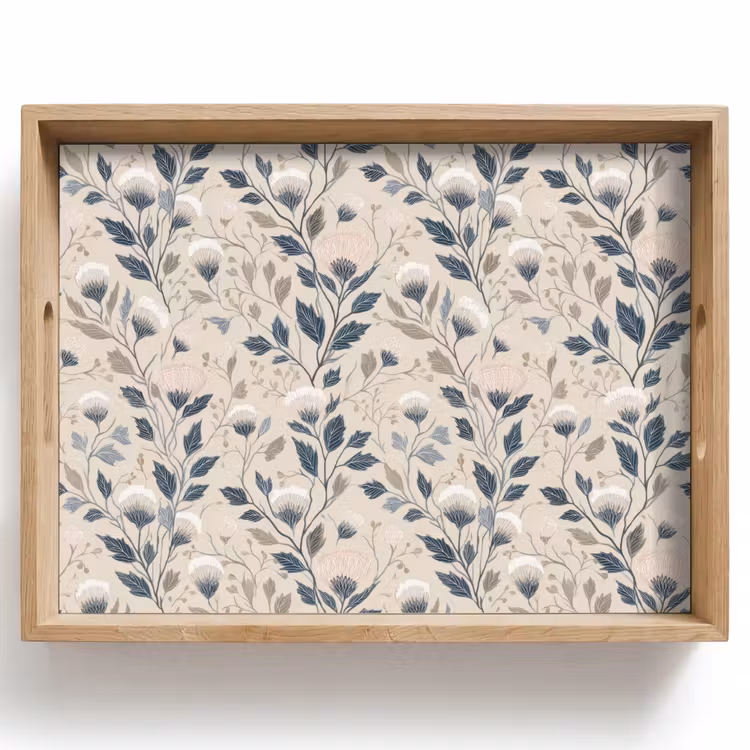 Tablett - Klassisch - Botanisch - Farbenfroh — 1