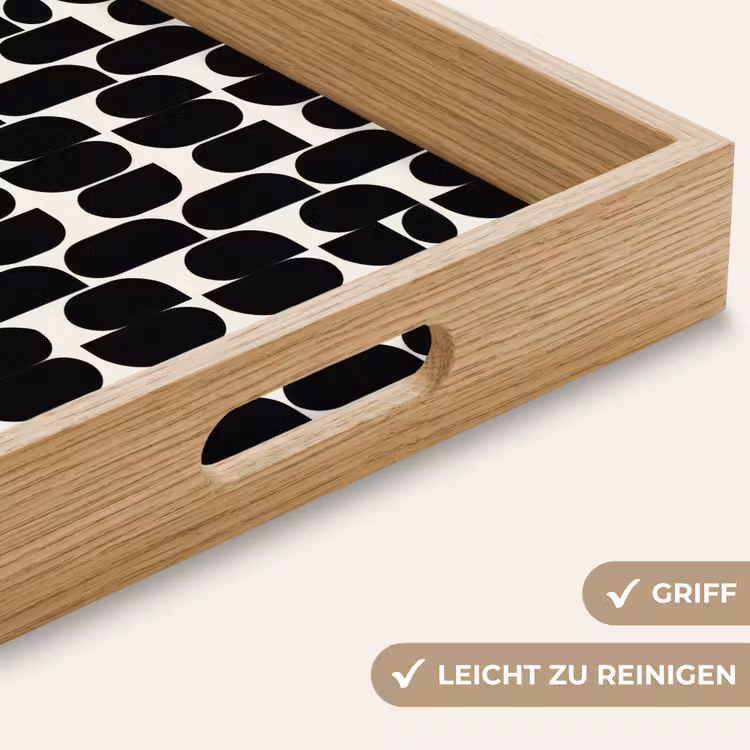 Tablett - Modern - Gemustert - Schwarz — 8