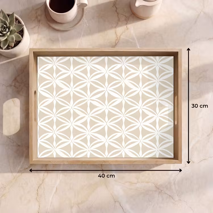 Tablett - Motiv - Modern - Beige — 7