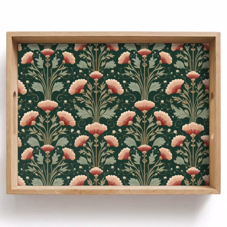 Tablett - Muster - Botanisch - Farbenfroh — 1