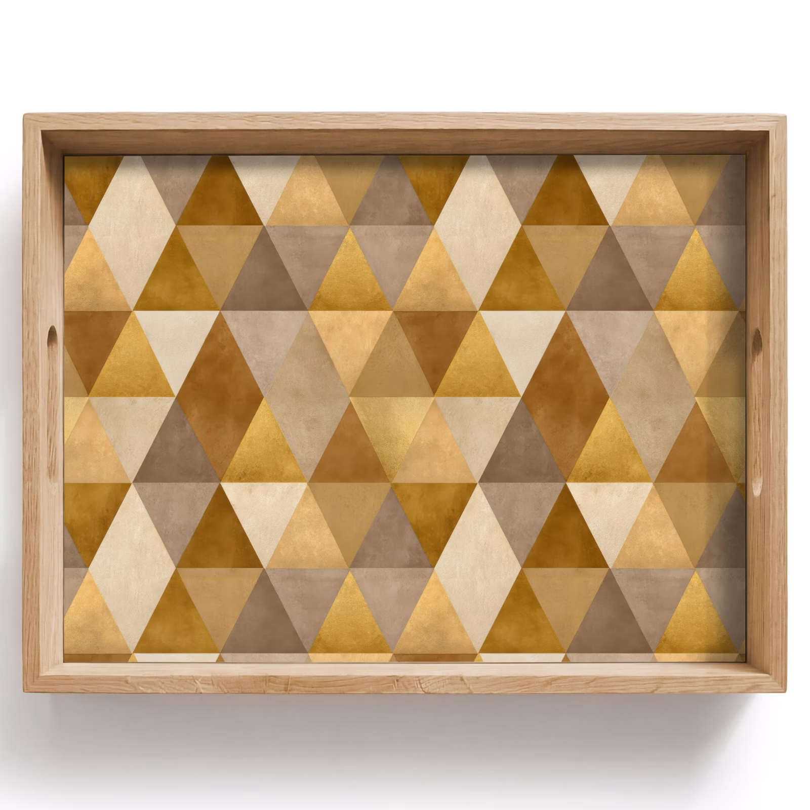 Tablett - Geometrisch - Dreieck - Gold — 1
