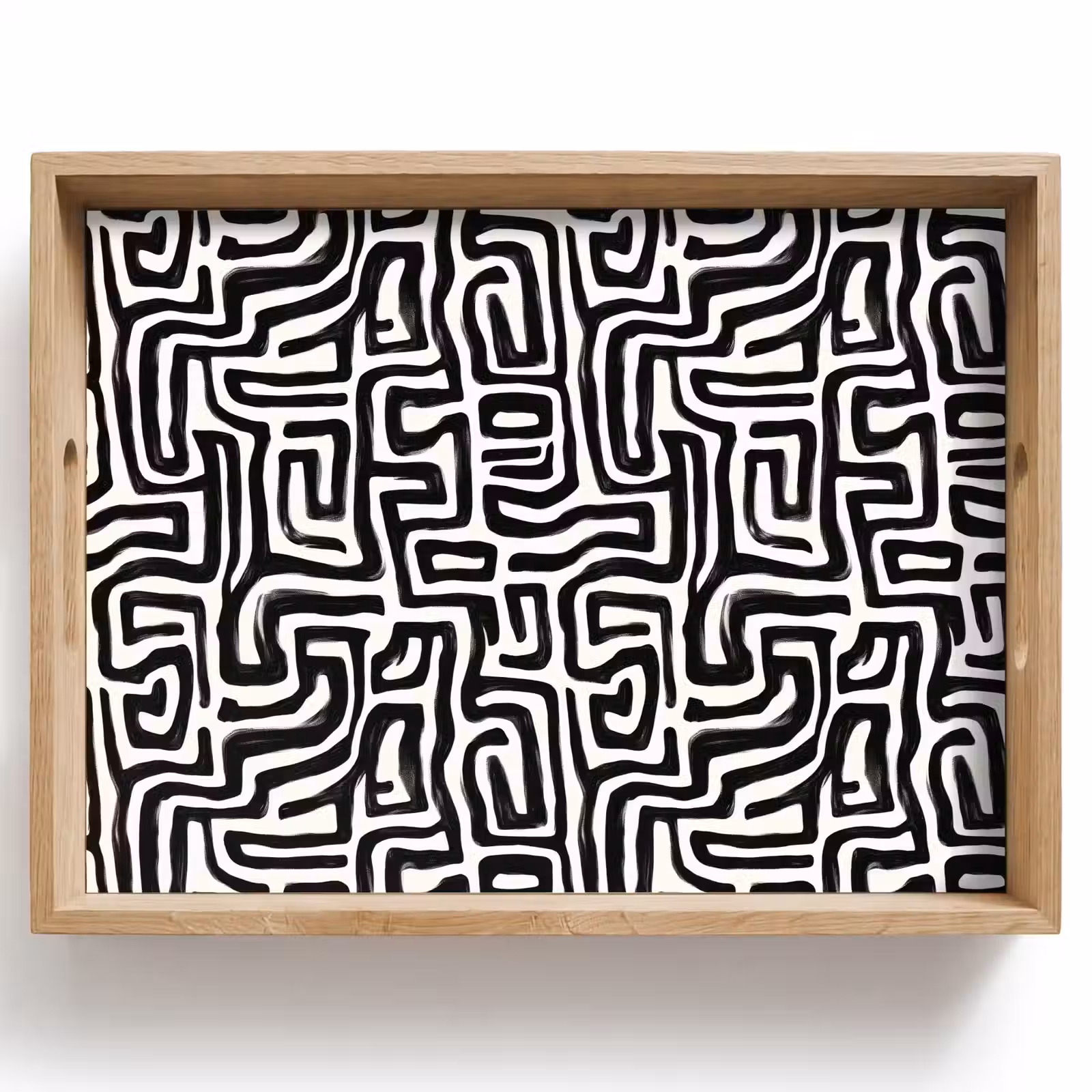 Tablett - Grafik - Linien - Schwarz und weiß — 1