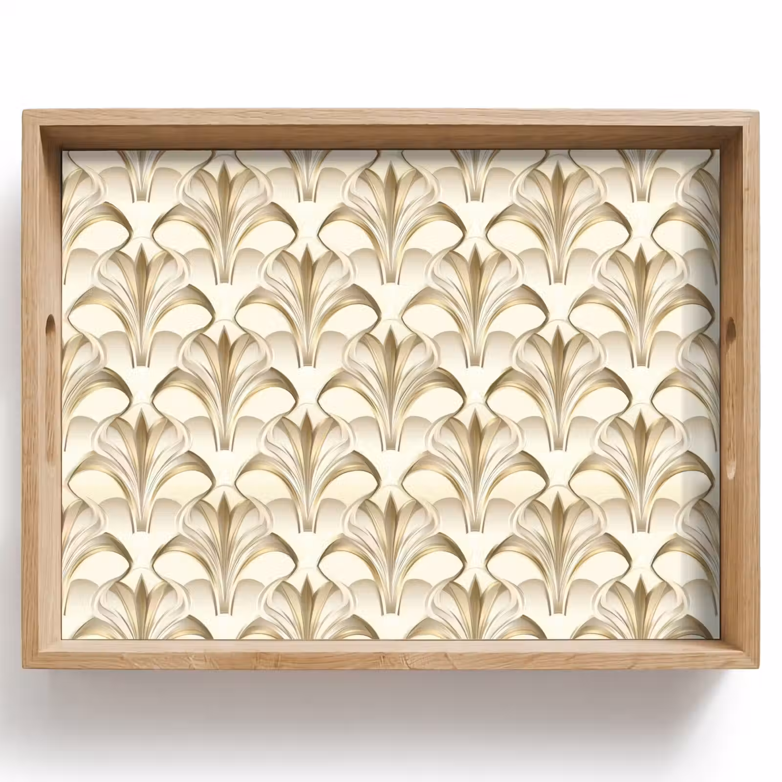 Tablett - Ornament - Barock - Gold — 1