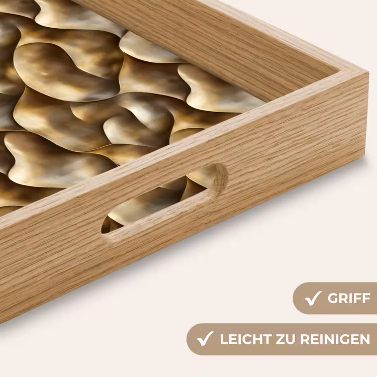 Tablett - Abstrakt - Antik - Gold — 8