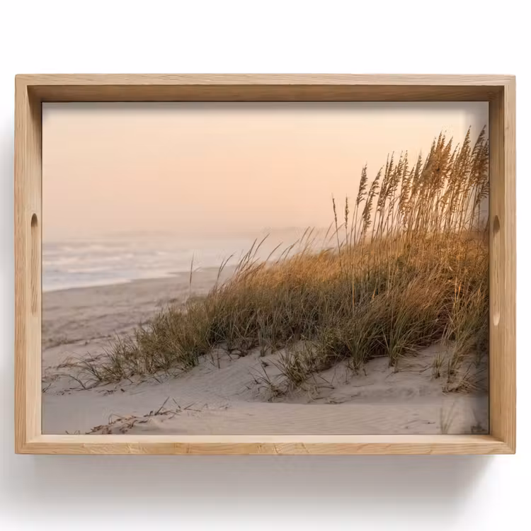 Tablett - Dünenlandschaft - Sonnenuntergang - Strand — 1