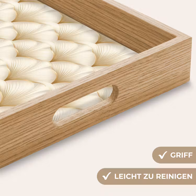 Tablett - Fächer - Motiv - Gold — 8