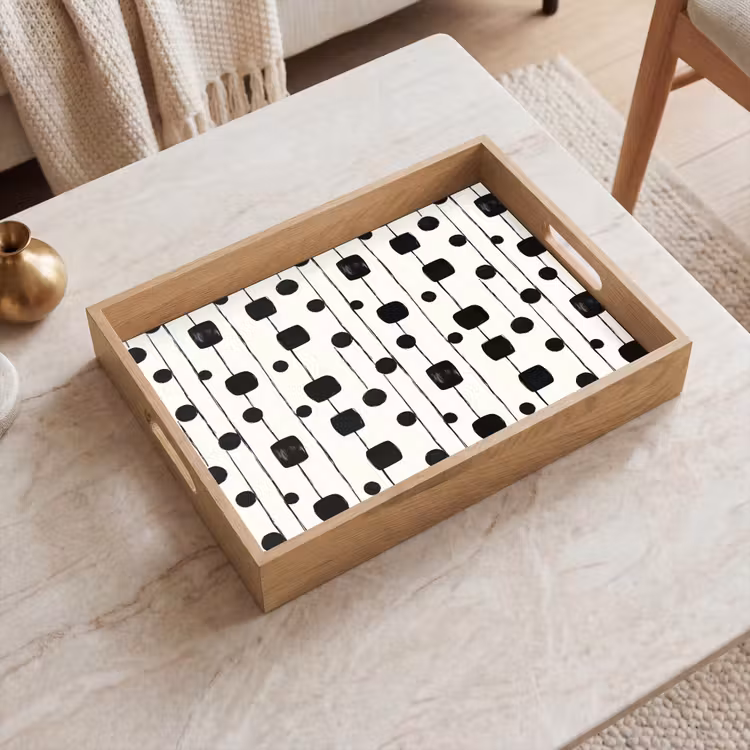 Tablett - Grafik - Modern - Schwarz — 2
