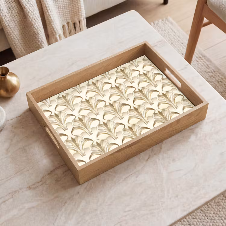 Tablett - Ornament - Barock - Gold — 2