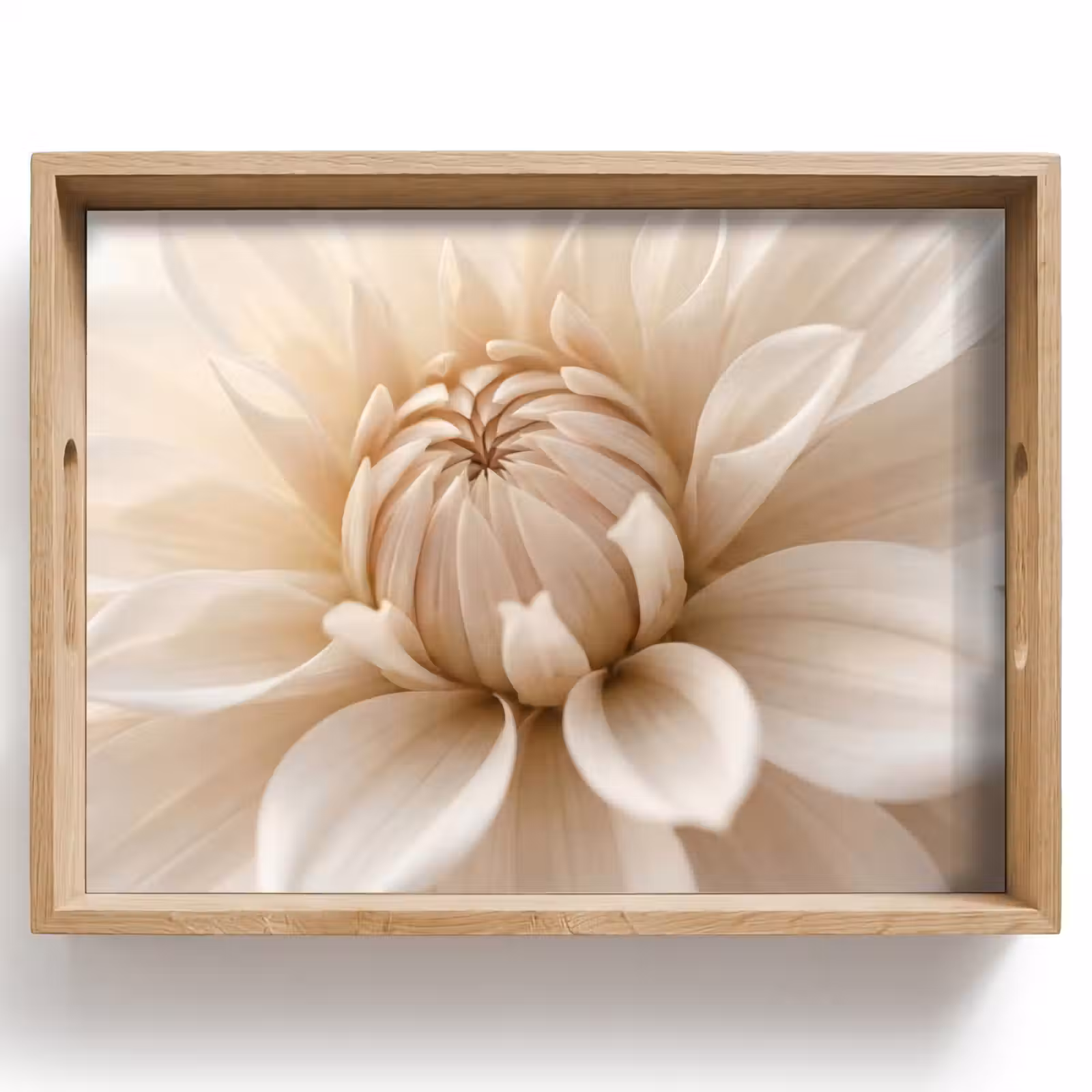 Tablett - Blume - Dahlie - Weiß — 1