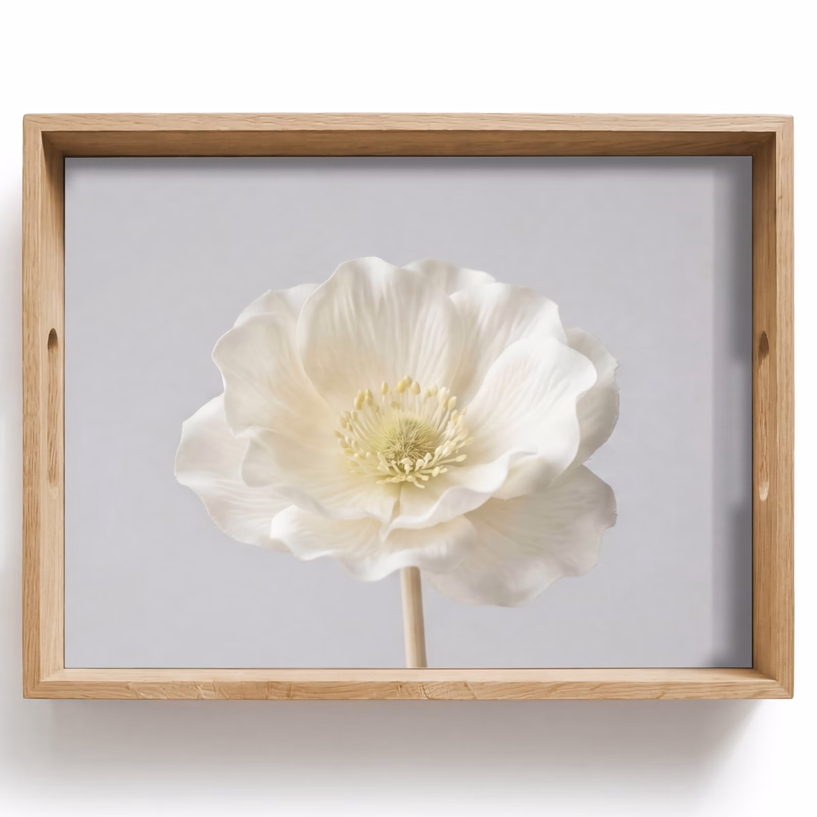 Tablett - Blume - Minimalistisch -Weiß — 1