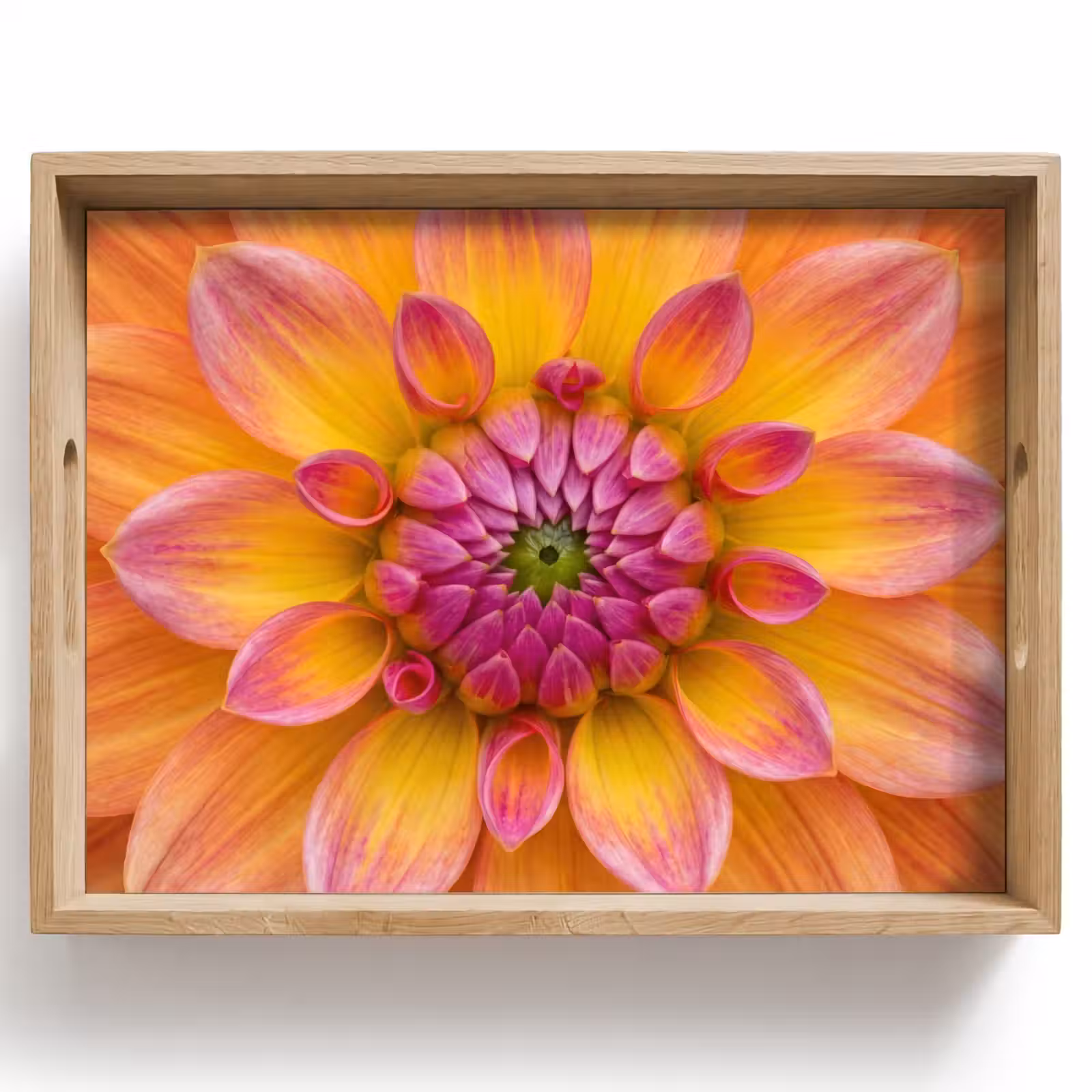 Tablett - Dahlie - Blume - Orange — 1