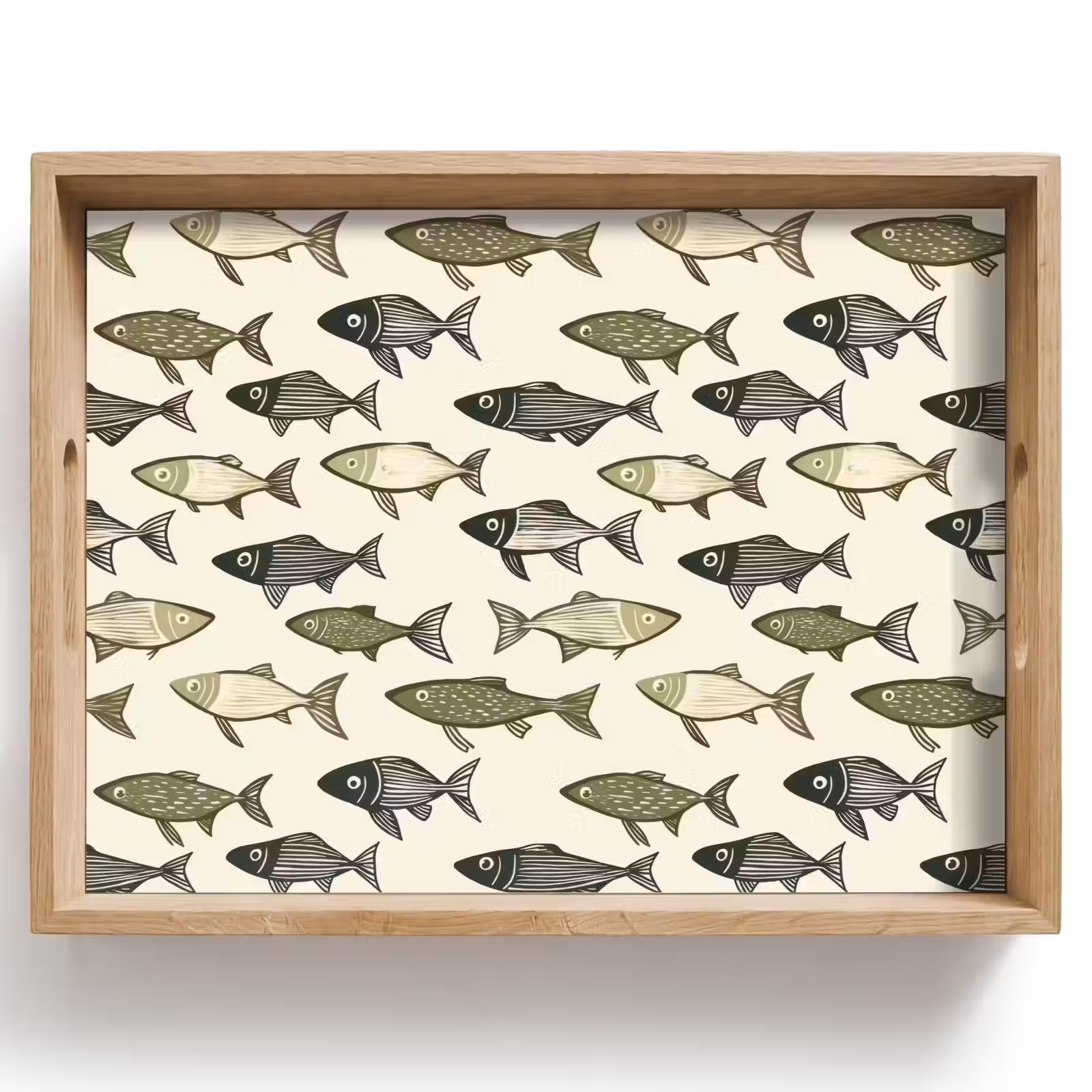 Tablett - Fische - Klassisch - Grün — 1