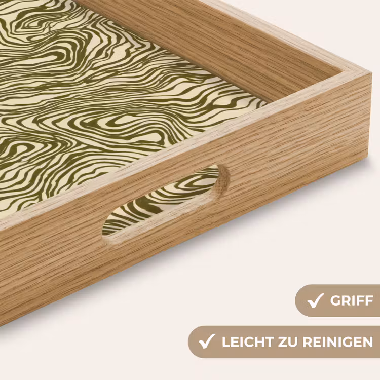 Tablett - Abstrakt - Marmor - Grün — 8
