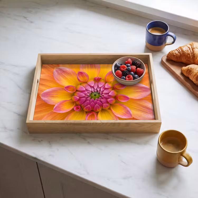 Tablett - Dahlie - Blume - Orange — 3