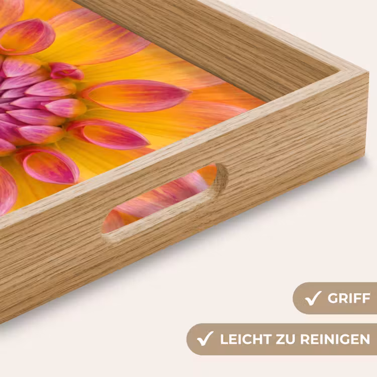 Tablett - Dahlie - Blume - Orange — 8