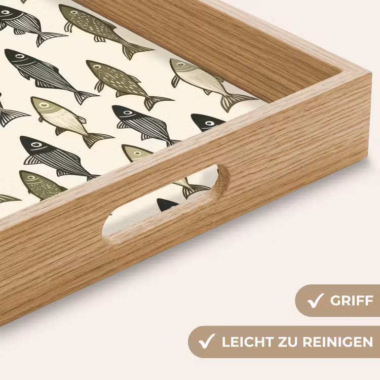 Tablett - Fische - Klassisch - Grün — 8