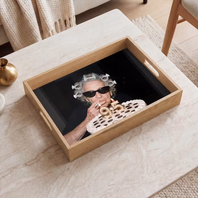 Tablett - Geburtstag - Lockenstift - Oma — 2