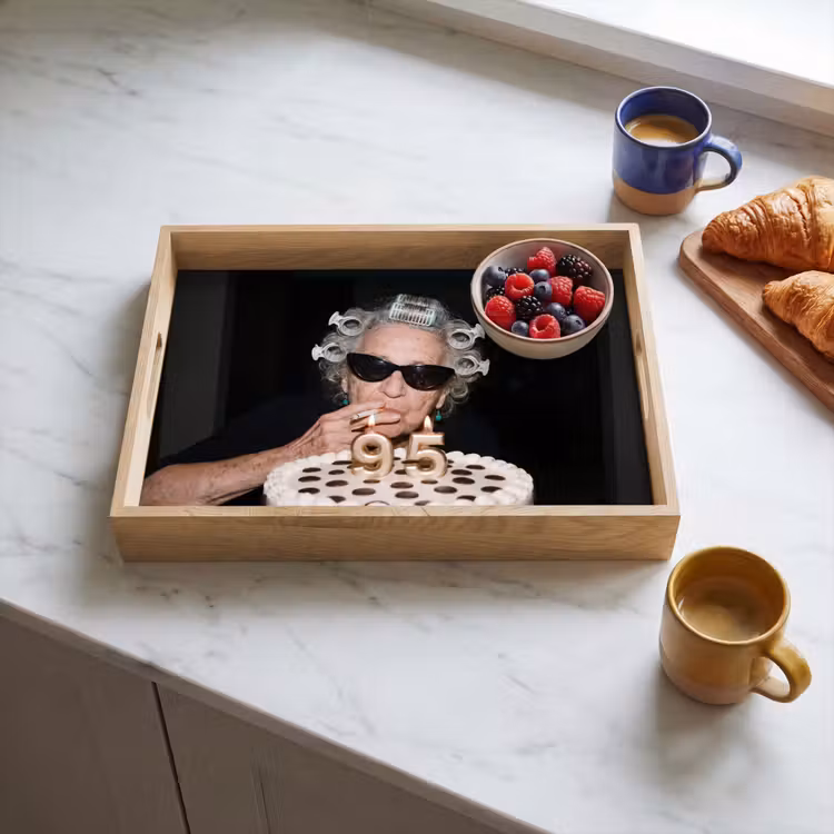Tablett - Geburtstag - Lockenstift - Oma — 3