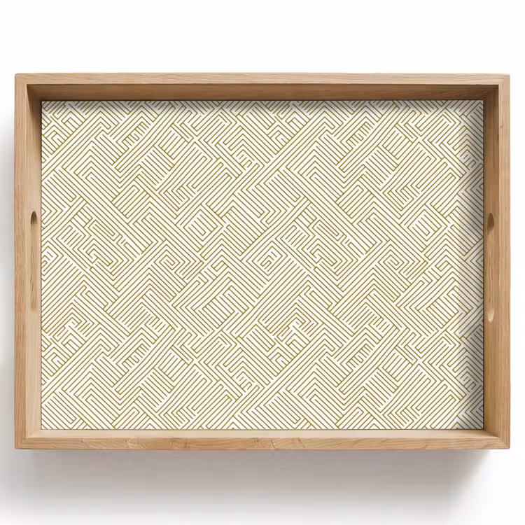 Tablett - Geometrisch - Linien - Grün — 1