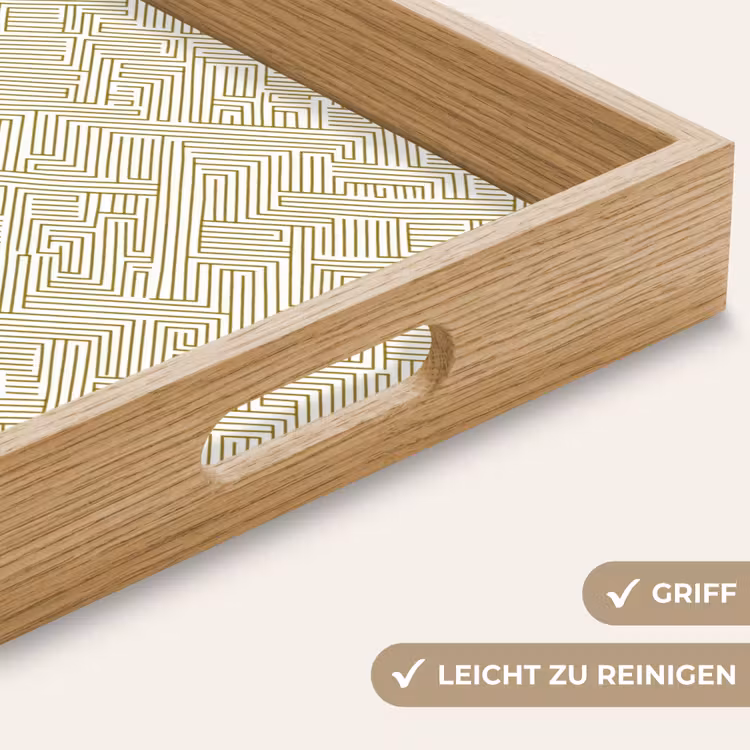 Tablett - Geometrisch - Linien - Grün — 8
