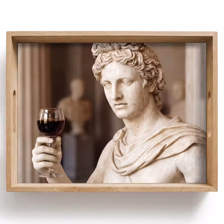 Tablett - Klassisch - Marmor - Wein — 1