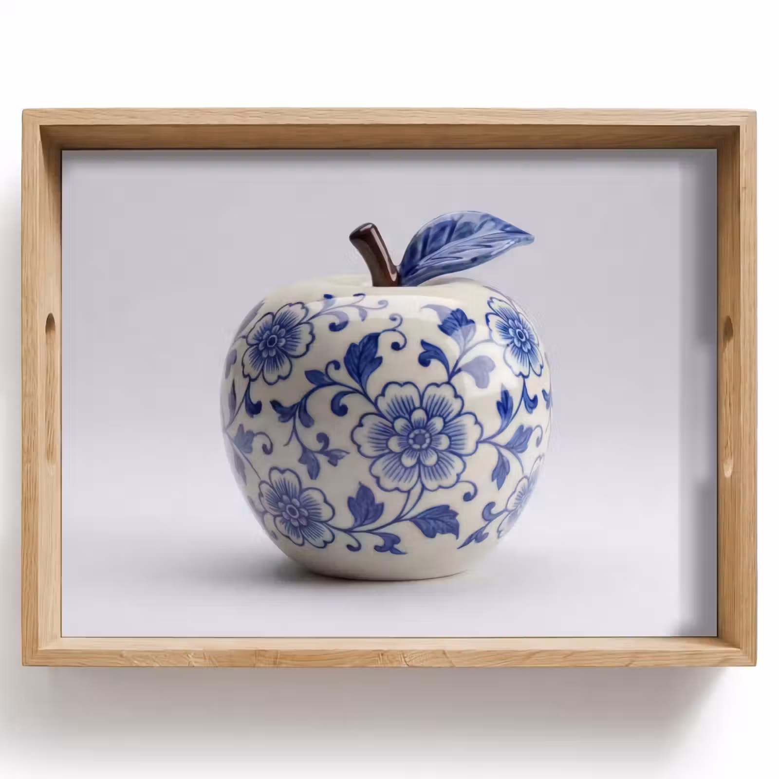 Tablett - Apfel - Blau - Klassisch — 1